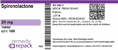 MM2 - Spironolactone 25mg 70518 1314 01
